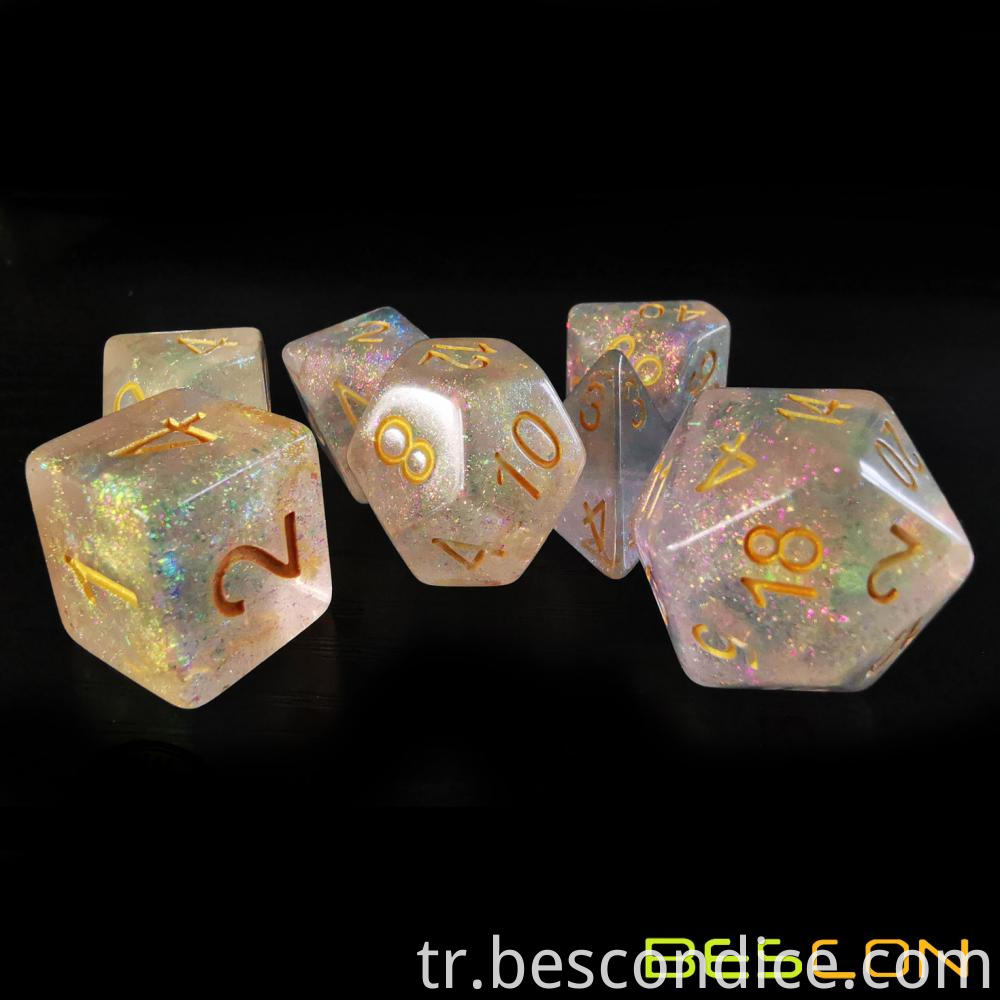 Glitter Inclusions Dice For Rpg Dungeons And Dragons 1